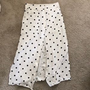 Black & white polka dot skirt